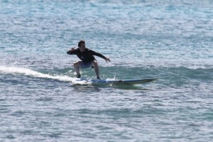 Me, surfing at Waikiki Beach, September 2010